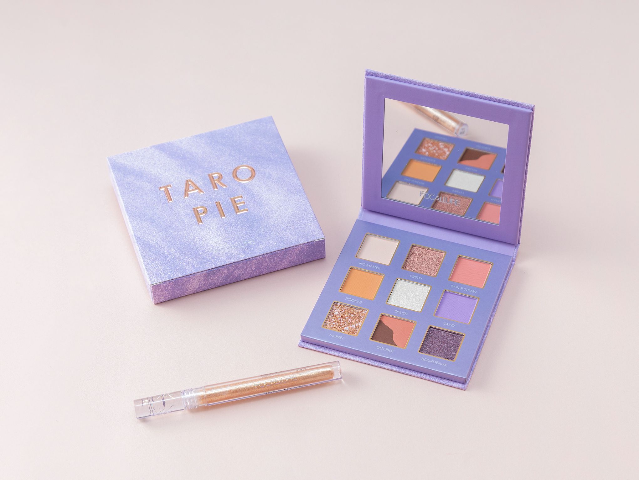 Jurie アイシャドウパレット トライアルセット セット】9Panアイシャドウパレット & グリッターライナー セット